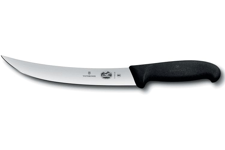 Couteau à parer victorinox 5.7203.20 lame renversée 20cm manche fibrox noir