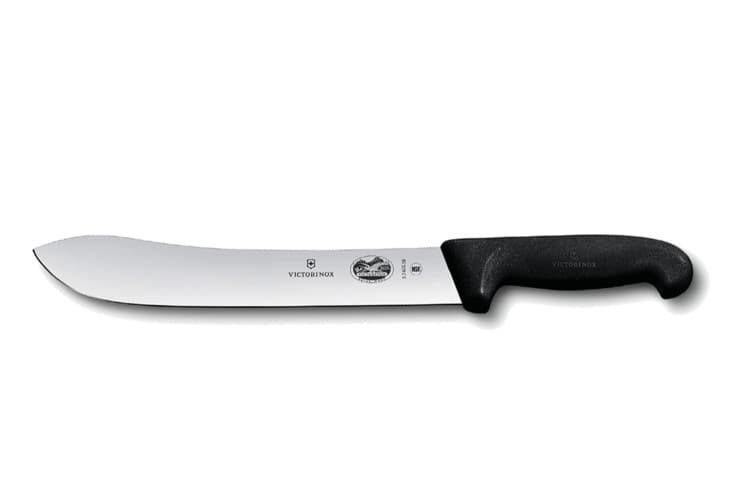 Couteau de boucher victorinox 5.7403.36 lame pointe large 36cm manche fibrox noir